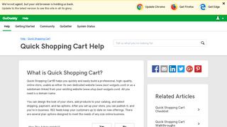 What is Quick Shopping Cart? - GoDaddy