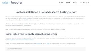 How to install Git on a GoDaddy shared hosting server - Website ...