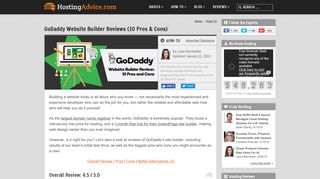 GoDaddy Website Builder Reviews (10 Pros & Cons) - HostingAdvice ...