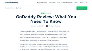GoDaddy Review | What You Need To Know - Site Builder Report
