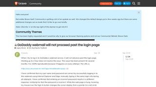 GoDaddy webmail will not proceed past the login page - QA, Bug ...