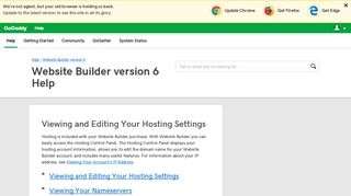 Viewing and Editing Your Hosting Settings | Website ... - GoDaddy