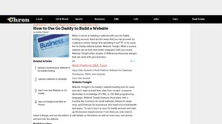 How to Use Go Daddy to Build a Website | Chron.com
