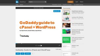 GoDaddy Guide to cPanel and WordPress - SlideShare