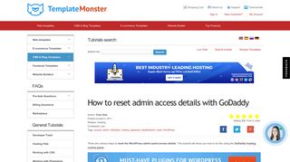 How to reset admin access details with GoDaddy - Template Monster ...