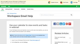 Use your calendar to view events and tasks in webmail - GoDaddy