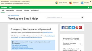 Change my Workspace email password | Workspace Email - GoDaddy ...