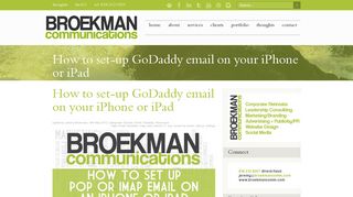 How to set-up GoDaddy email on your iPhone or iPad | BROEKMAN ...