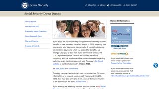 Social Security Direct Deposit