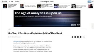 GodTube, Where Networking Is More Spiritual Than Social - The New ...
