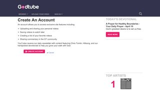 Create Godtube.com User Account, Upload Videos
