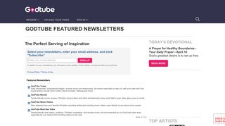 GodTube Featured Newsletters