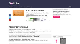 Daily Devotionals - Christian Video Sharing Site GodTube.com