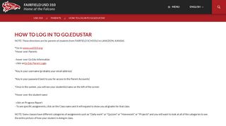 How to log into Go.Edustar - Fairfield USD 310