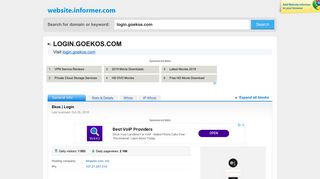 login.goekos.com at WI. Ekos | Login - Website Informer