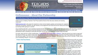 GoEnnounce Partnership Info | Teachers Test Prep