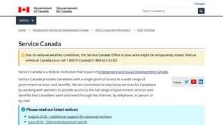 Service Canada - Canada.ca - Government of Canada