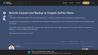 Remote Connect and Backup to Seagate GoFlex Home