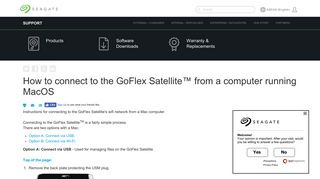 How to connect to the GoFlex Satellite™ from a computer running ...