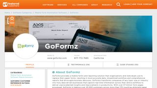 67 Customer Reviews & Customer References of GoFormz ...