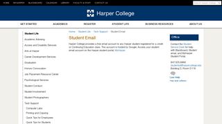 Student Email: Harper College