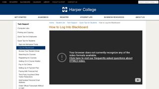 How to Log Into Blackboard: Harper College