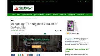Donate-ng: The Nigerian Version of GoFundMe - TechMoran