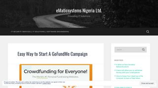 Easy Way to Start A GoFundMe Campaign – eMaticsystems Nigeria Ltd.