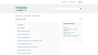 WePay FAQ – WePay Help Center - WePay Support