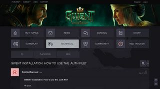 GWENT Installation: How to use the .auth file? | Forums - CD ...