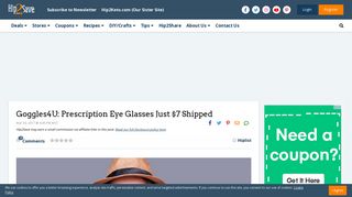 Goggles4U: Prescription Eye Glasses Just $7 Shipped - Hip2Save