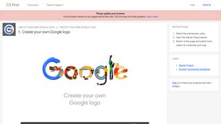 Create your own Google logo - CS First
