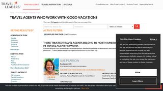 Travel agents who work with Gogo Vacations | Travel Leaders