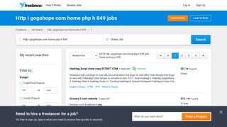 Http i gogohope com home php h 849 Jobs, Employment | Freelancer