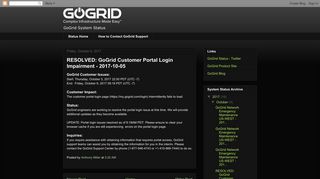 GoGrid System Status: RESOLVED: GoGrid Customer Portal Login ...