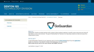 Go Guardian for Teachers / Overview - Denton ISD