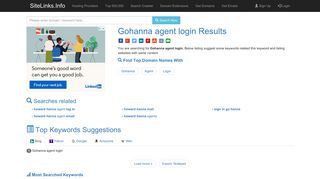 Gohanna agent login Results For Websites Listing - SiteLinks.Info