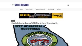 Sign-in Online for Georgia WMA Sign-in Hunts Before You Go ...