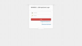 Login - Online Jobs Application - banbeis