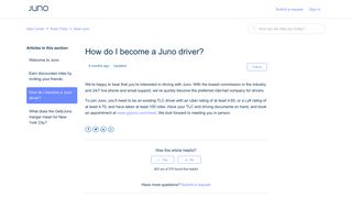 How do I become a Juno driver? – Help Center