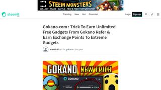 Gokano.com : Trick To Earn Unlimited Free Gadgets From Gokano ...