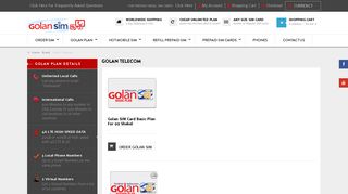 Golan Telecom - Golan sim card