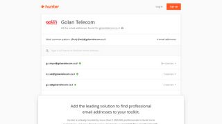 Golan Telecom - email addresses & email format • Hunter - Hunter.io