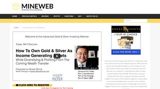 Gold And Silver For Life Review - Mineweb