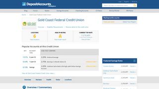 Gold Coast Federal Credit Union Reviews and Rates - Florida