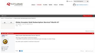 Globe Investor Gold Subscription Service? Worth it? - RedFlagDeals ...