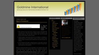 Goldmine International: Sign-In Procedures