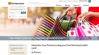 Maximize Your Gold Standard Rewards Points - First Merchants Bank
