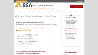 Gold Stock Analyst: Subscribe Now!