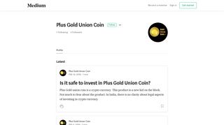 Plus Gold Union Coin – Medium